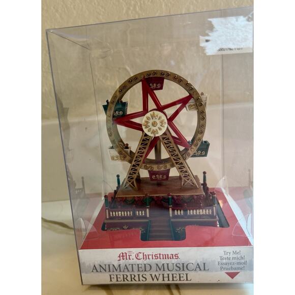 Mr Christmas Animated Musical Ferris Wheel Wind Up We Wish You Merry 2005 - Picture 3 of 7